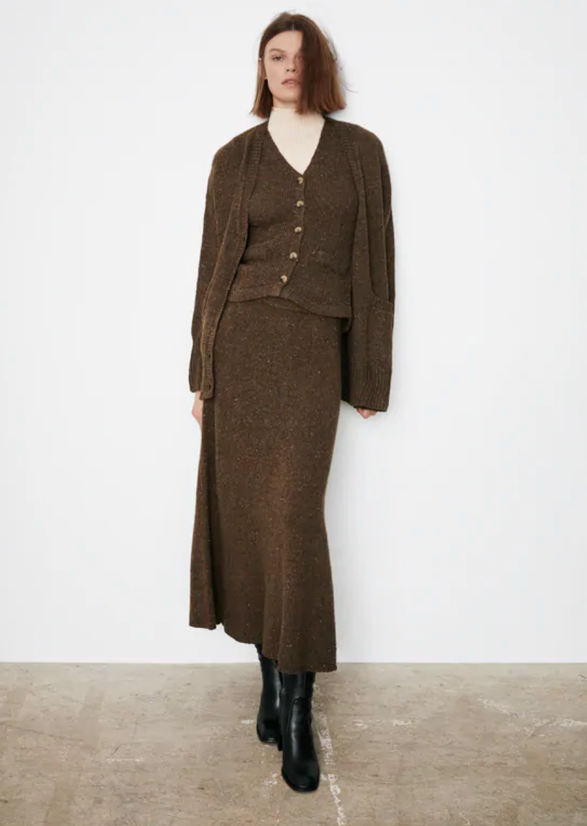 Zara + Heathered Knit Skirt