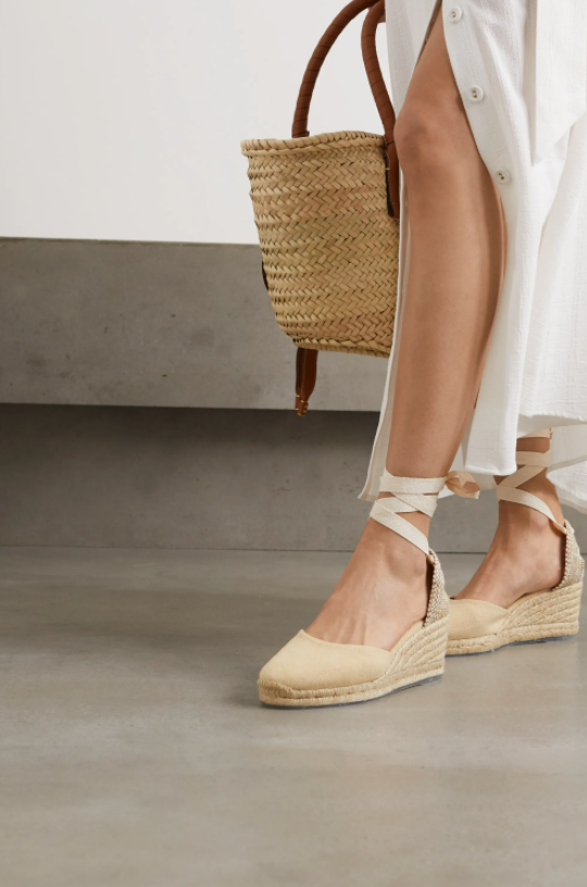 Casta er Carina 60 Canvas Wedge Espadrilles