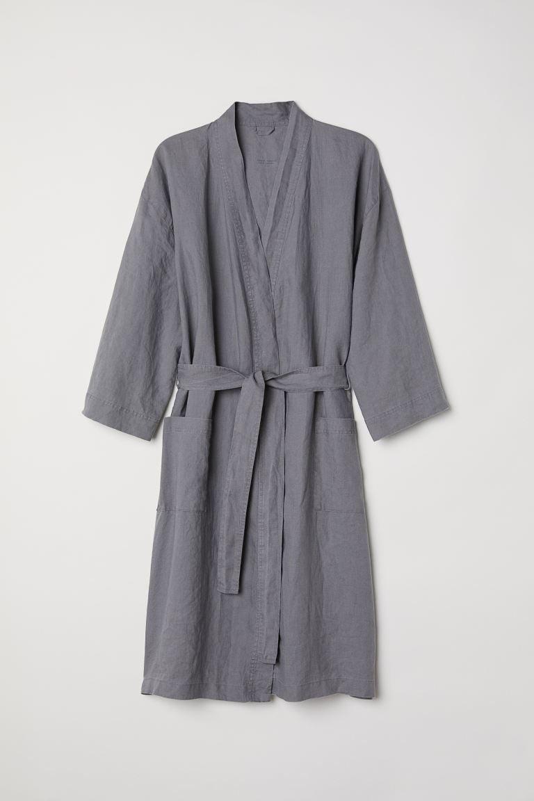H&M + Washed Linen Bathrobe