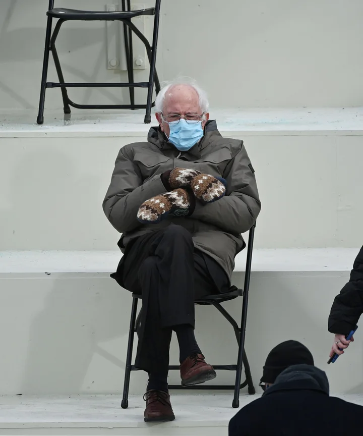 Featured image of post Original Picture Of Bernie At Inauguration Just like the pre recorded fake inauguration