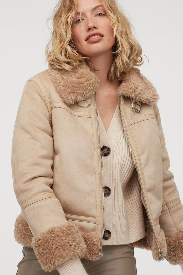 H&M + Faux ShearlingLined Jacket