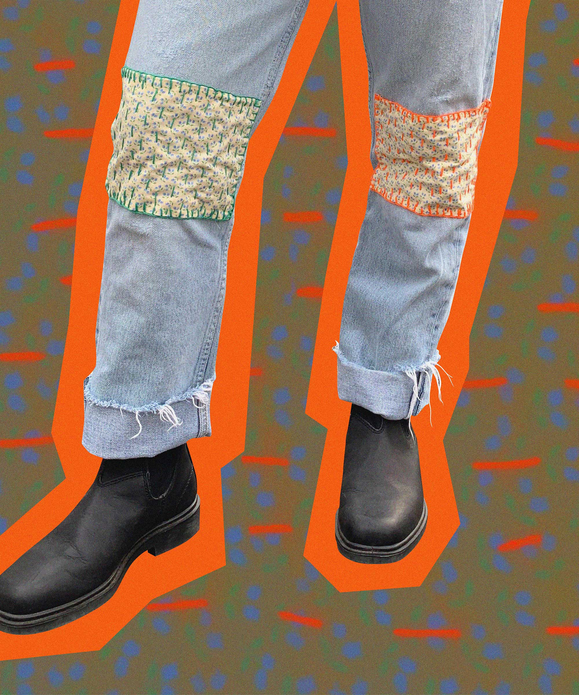 spand George Bernard sanger How To Make Patchwork Jeans: 2021 Trend DIY Steps