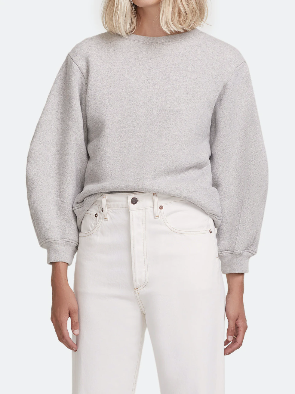 Agolde balloon sleeve sweatshirt deals