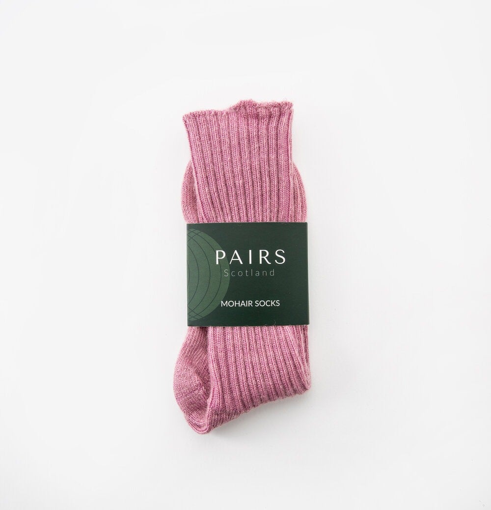 Pairs Scotland + Pink Mohair Socks