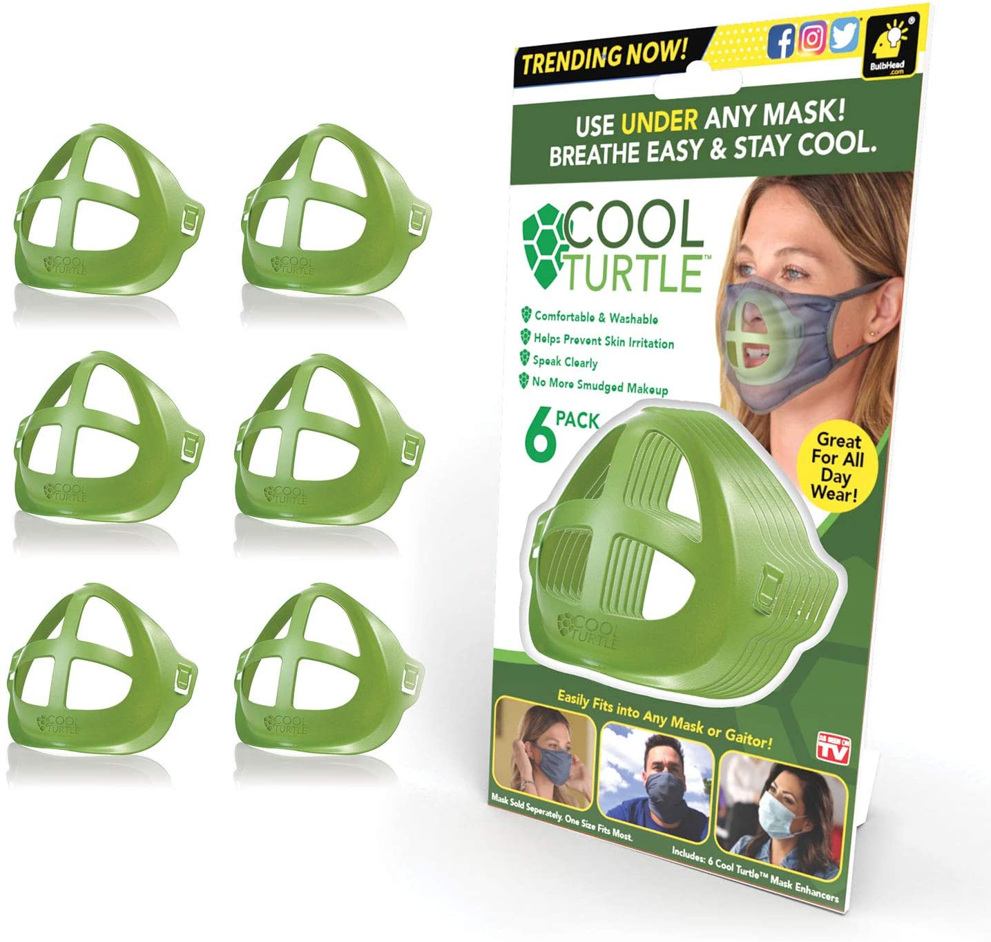 BulbHead + Cool Turtle Face Mask Frame