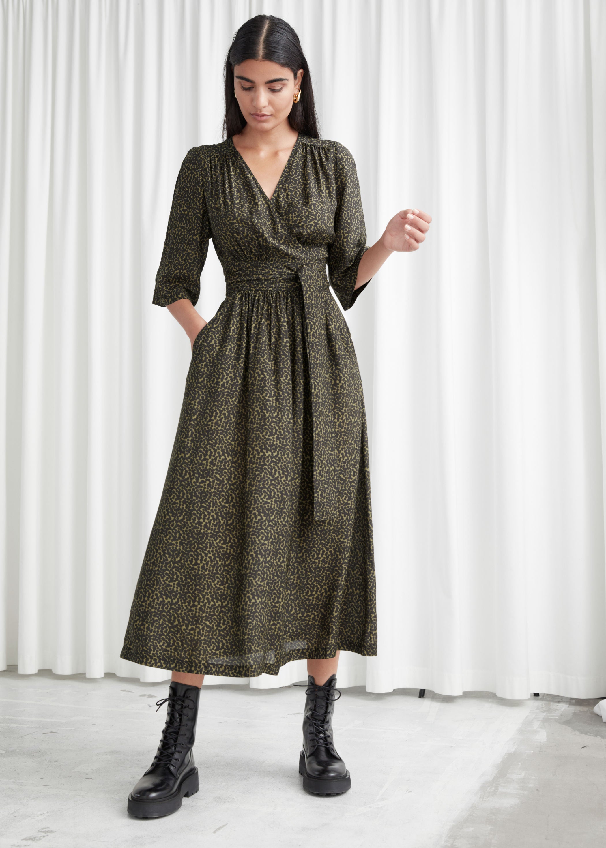 and other stories midi wrap dress Big ...