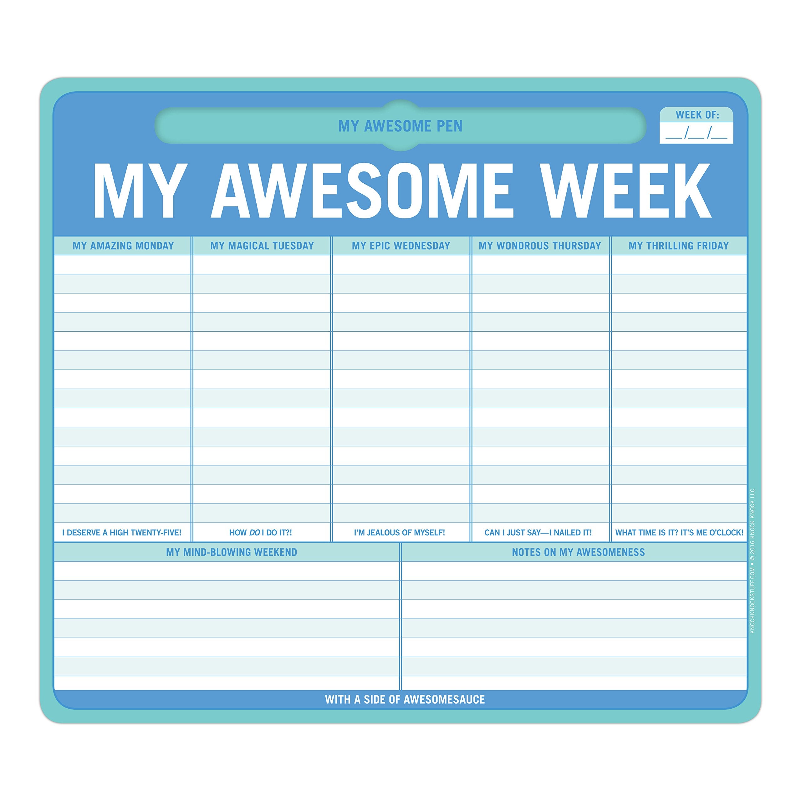 Knock Knock My Awesome Week Pen-To-Paper Mousepad