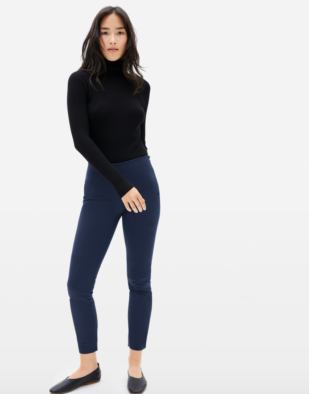 Everlane + The Side-Zip Stretch Cotton Pant