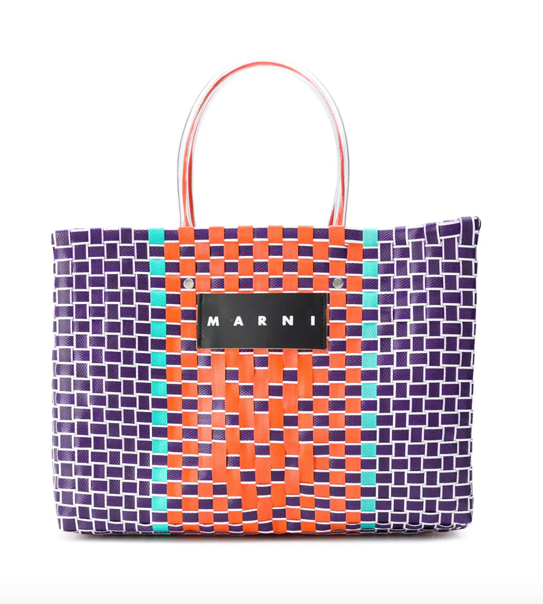 Marni woven shopping bag sale