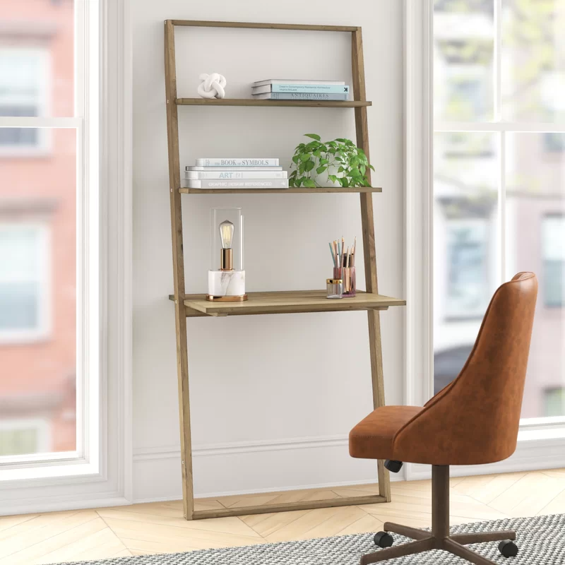 Leaning online ladder desk