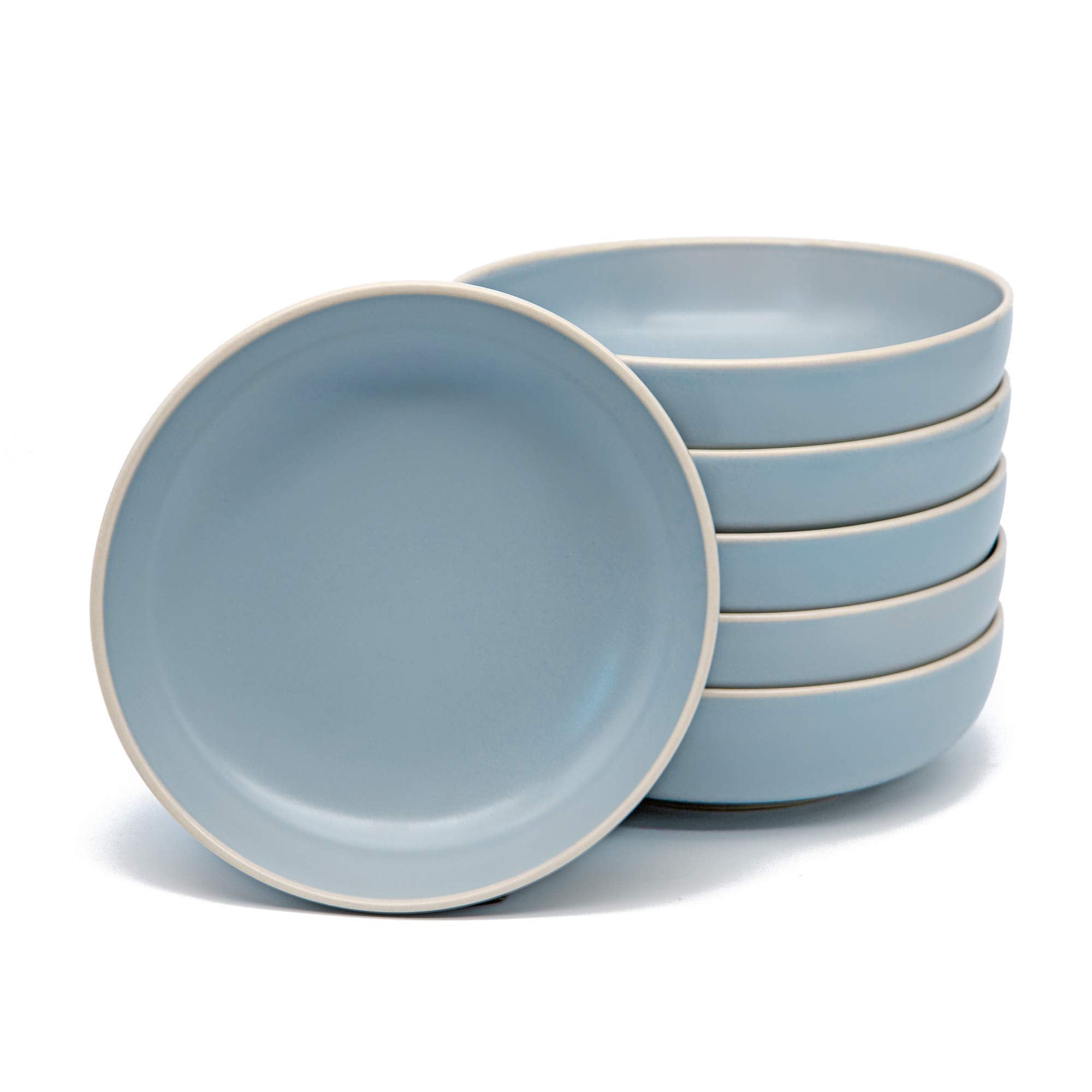 KooK + Ceramic Dinner Bowls, Set of 6