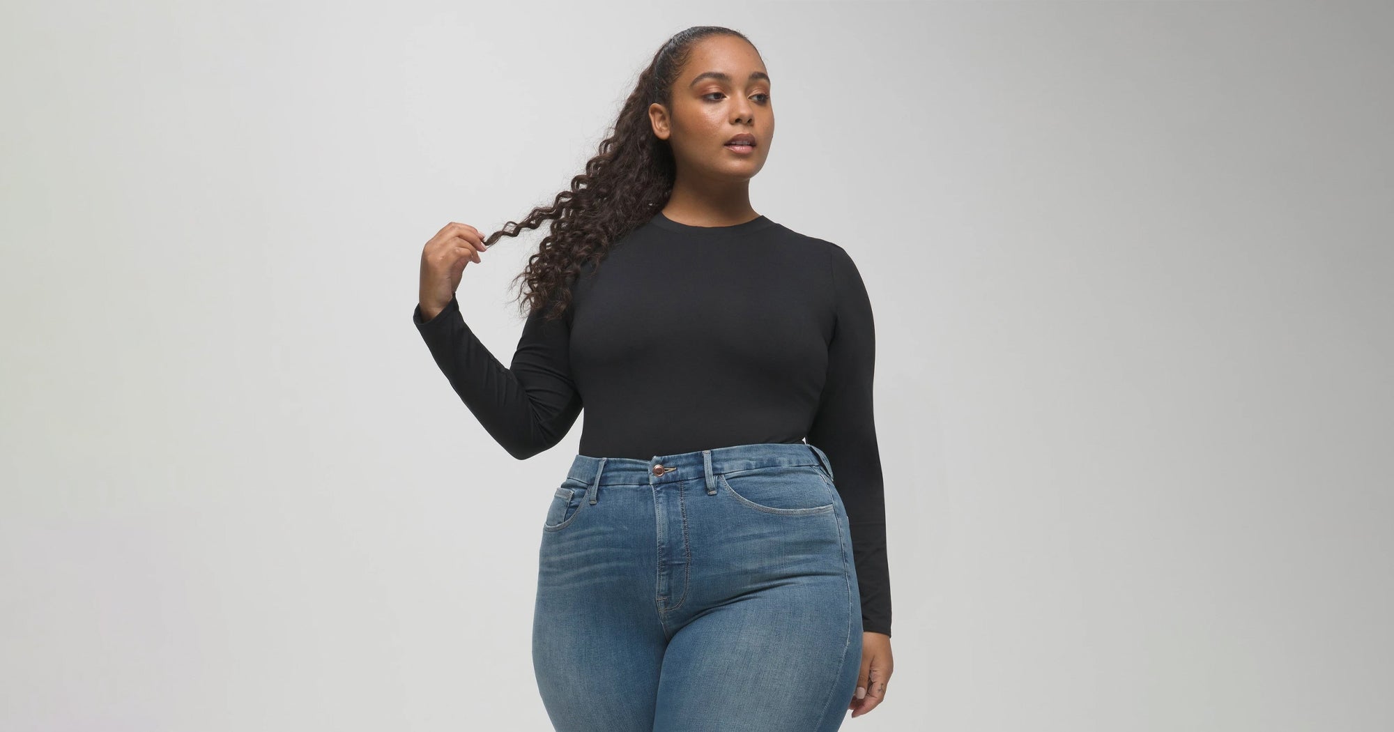 Black jeans for plus size women on sale
