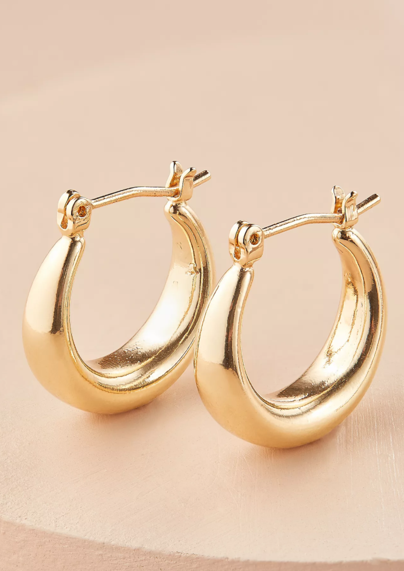 Anthropologie + Lyla Gold Hoop Earrings