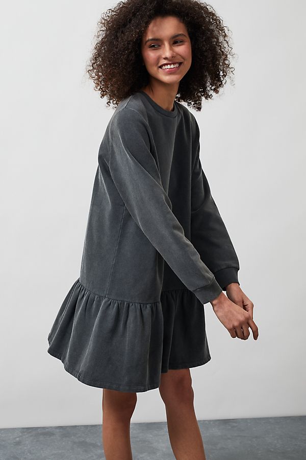 Anthropologie + Ruffled Sweatshirt Dress