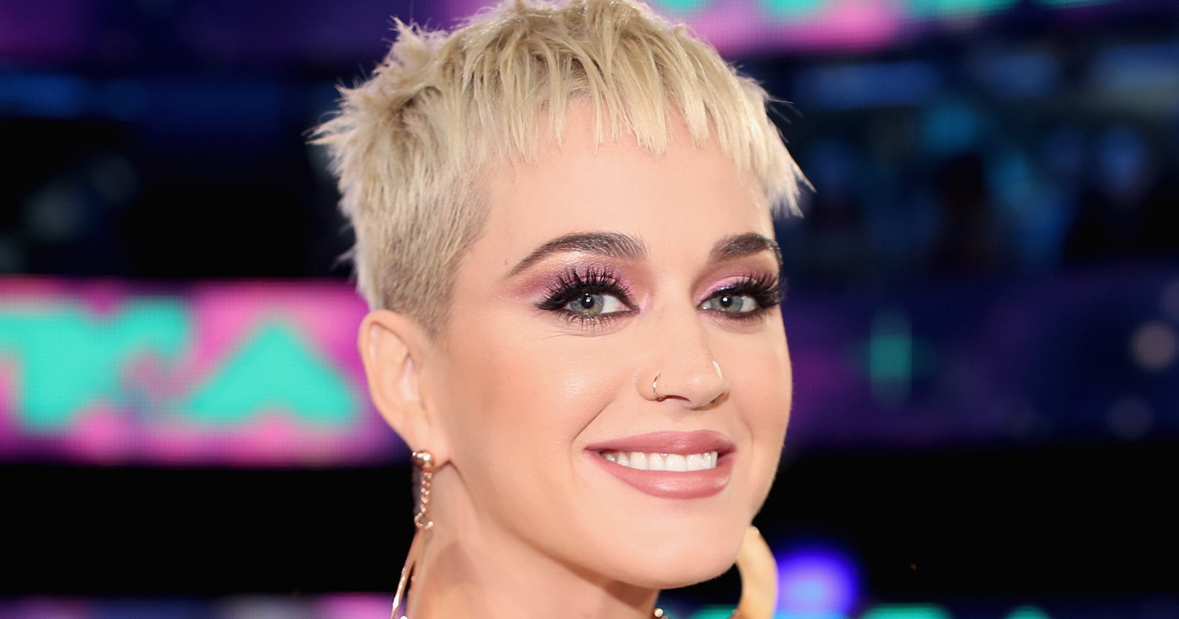 Katy Perry Dyed Hair Dark Brown With Long Extensions