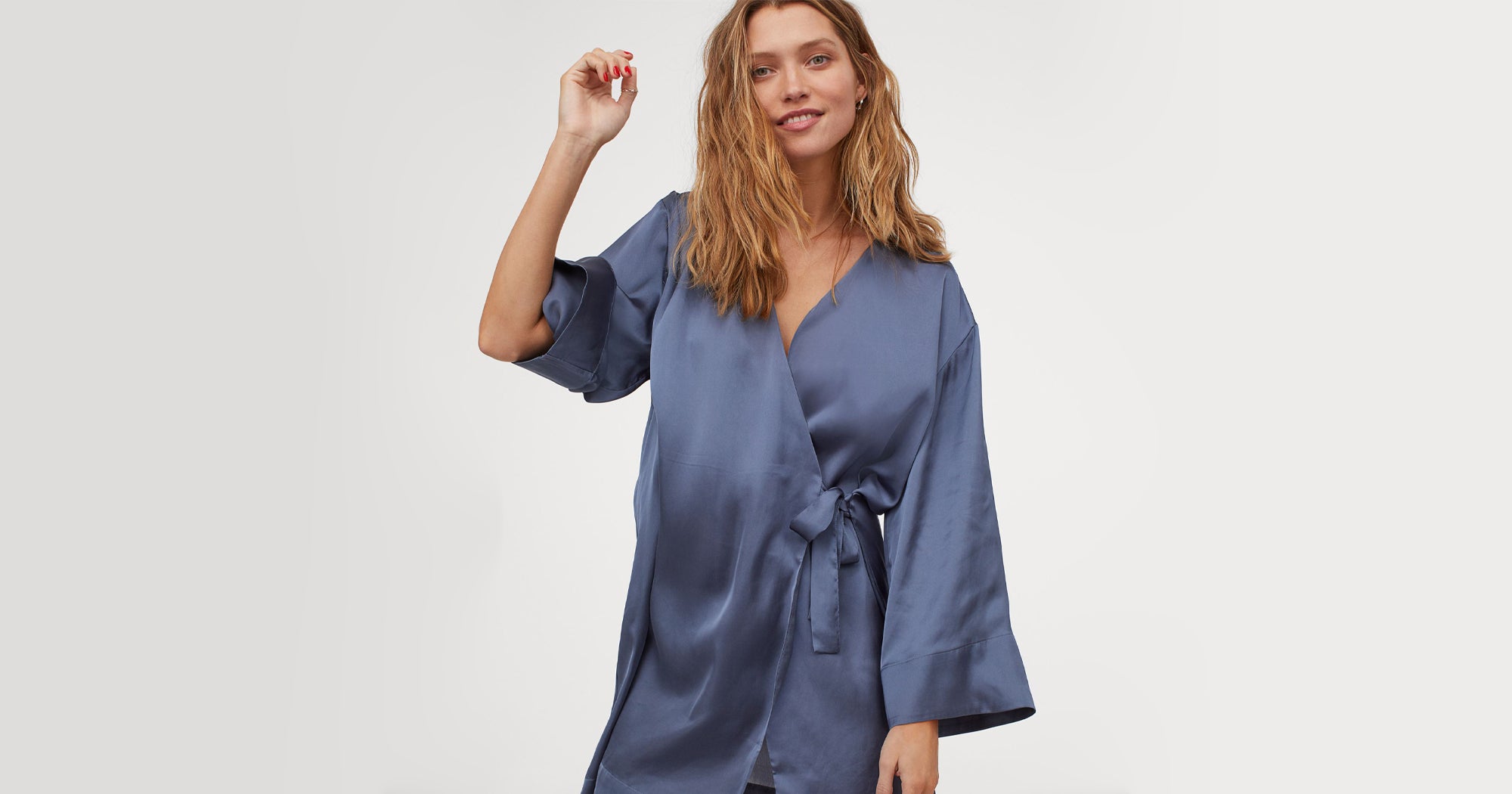 satin kimono top