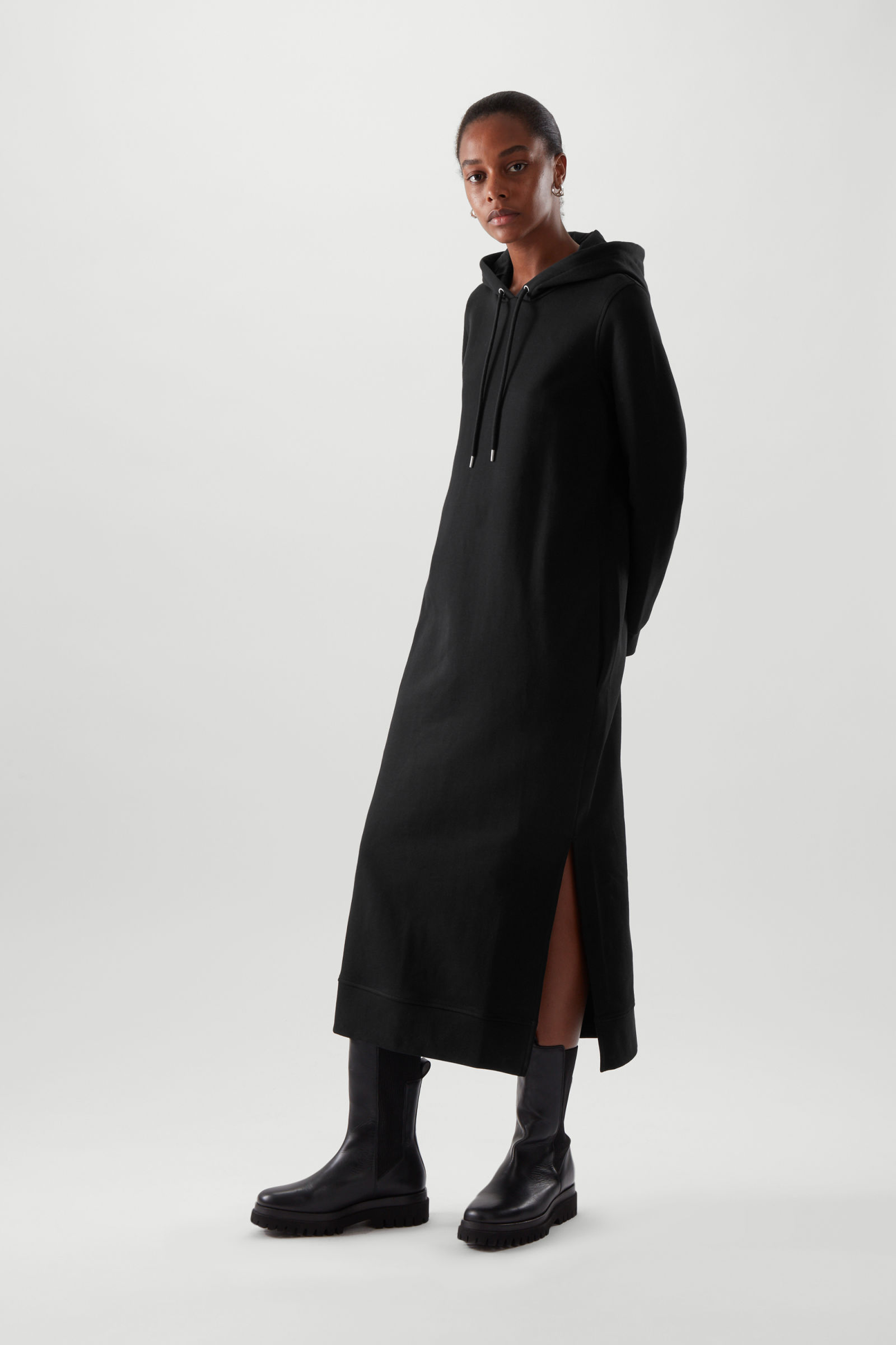 COS + Split Seam Hooded Sweatshirt Dress