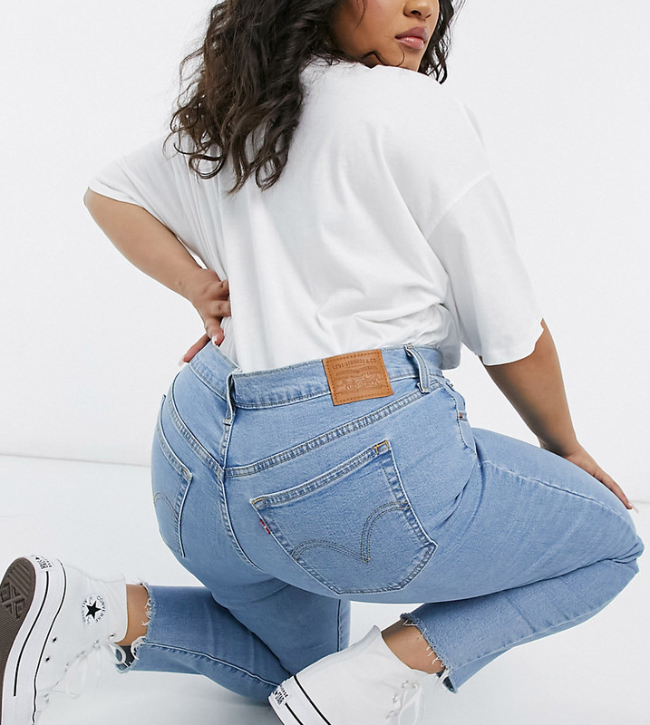 Levi’s Plus Size + Wedgie Skinny Jeans in Light Blue