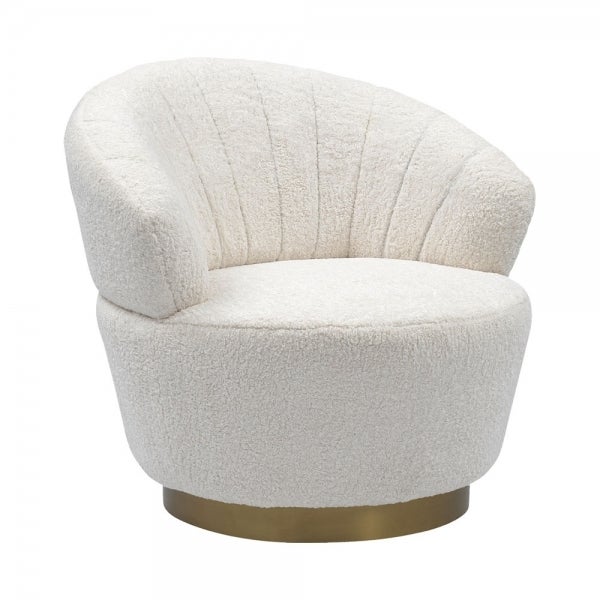 CultFurniture Cult Living Penny Swivel Armchair Boucle Upholstered
