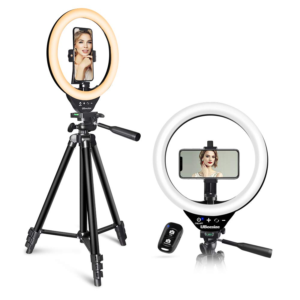 UBeesize + UBeesize LED Ring Light with Stand and Phone Holder