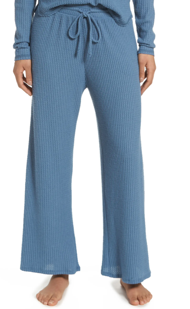 Socialite + Waffle Knit Wide Leg Pants
