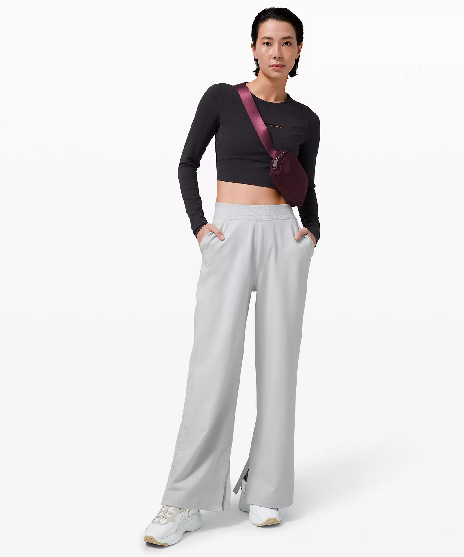 Lululemon + LA Wide Leg Side Split High-Rise Pant