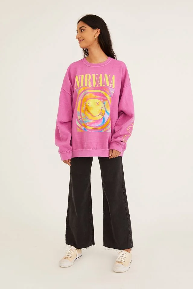 Nirvana Crewneck Urban Nirvana Sweatshirt Nirvana Smiley Face