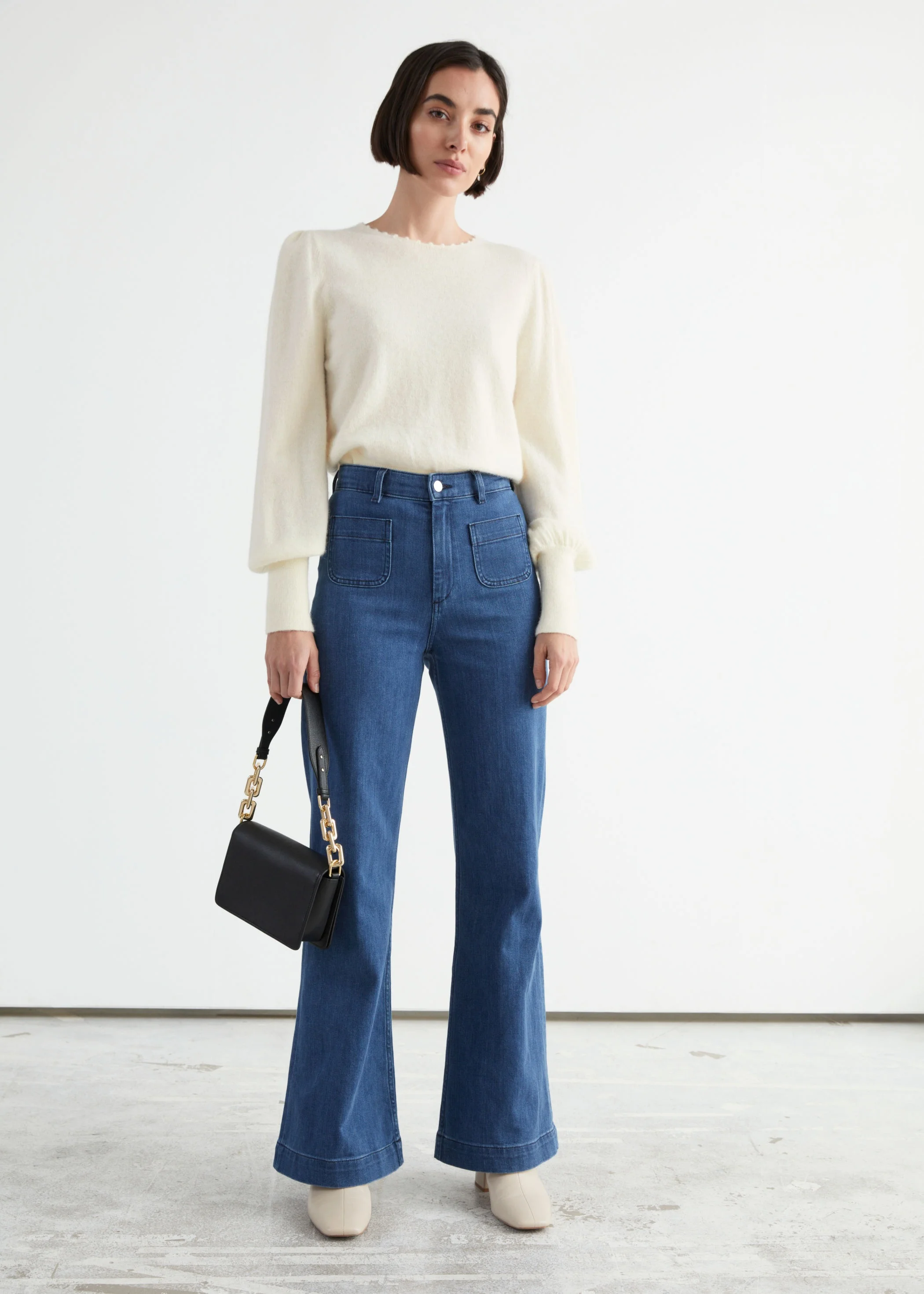 amp; Other Stories + High Waisted Flare Jeans