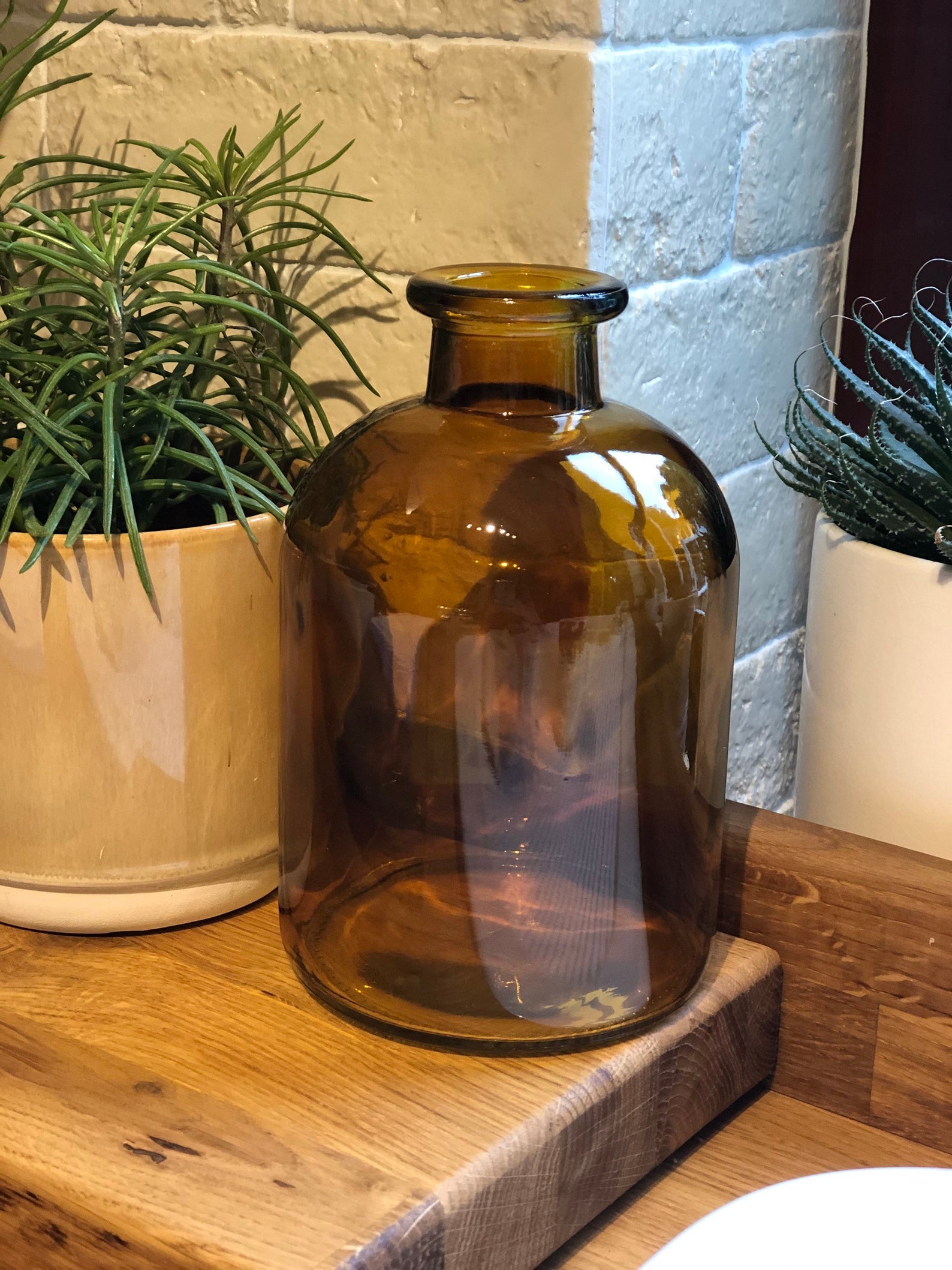 FernandPheasant + Brown glass bottle vase