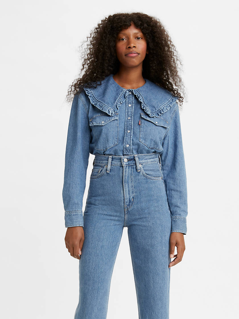 levi's ribcage selvedge jeans