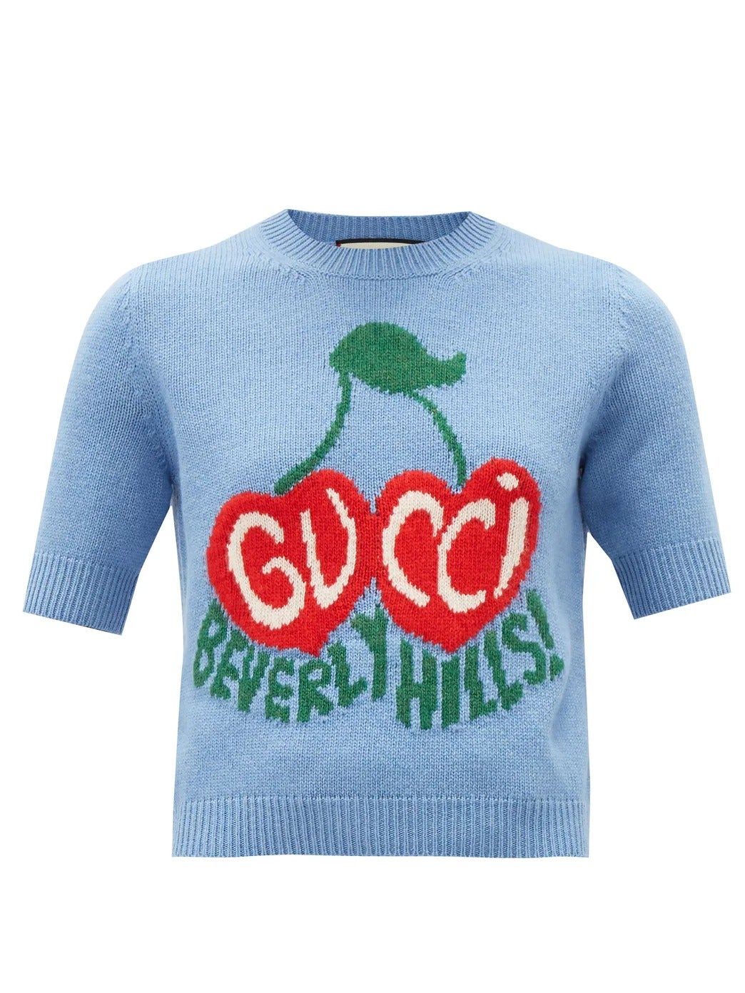 Gucci + Beverly Hills Logo Intarsia Wool Sweater