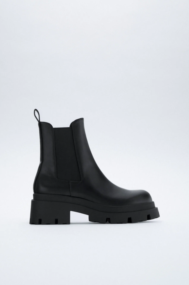 Zara chunky sole ankle 2025 boots