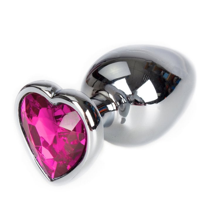 Bondara Bejewelled Pink Heart Jewelled Butt Plug 