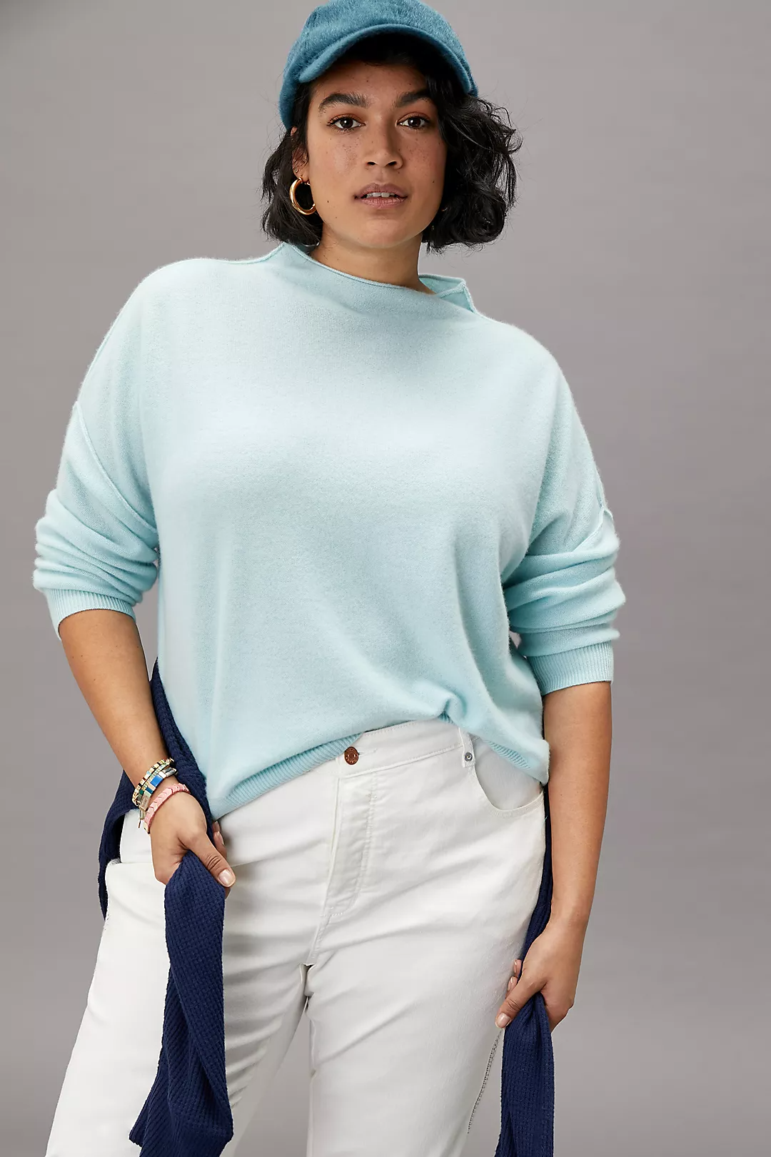 Anthropologie Alani Cashmere Mock Neck Sweater