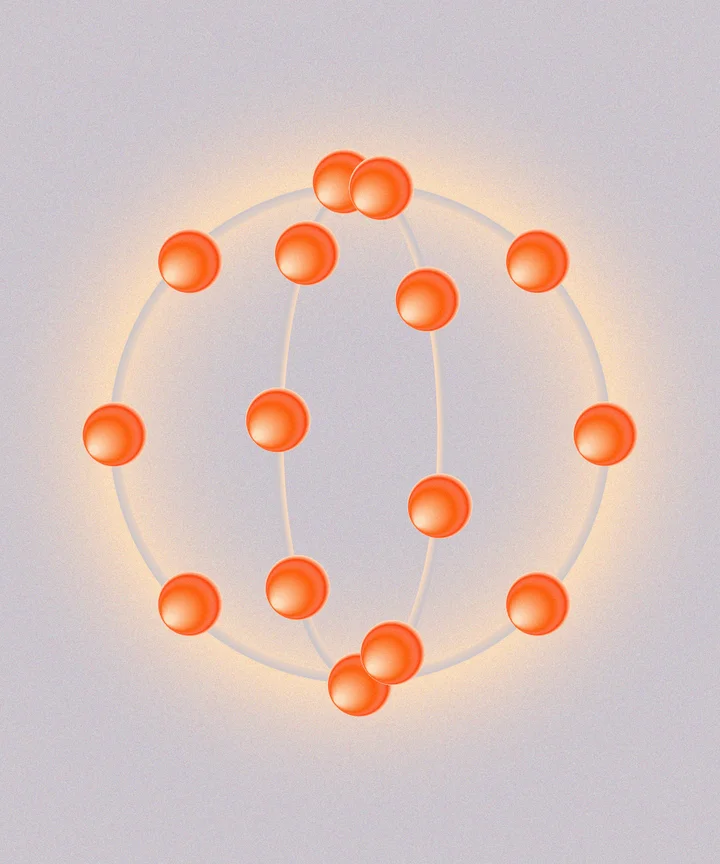 Illustration of the new Ballerine IUB which looks like two circles with copper balls attached.