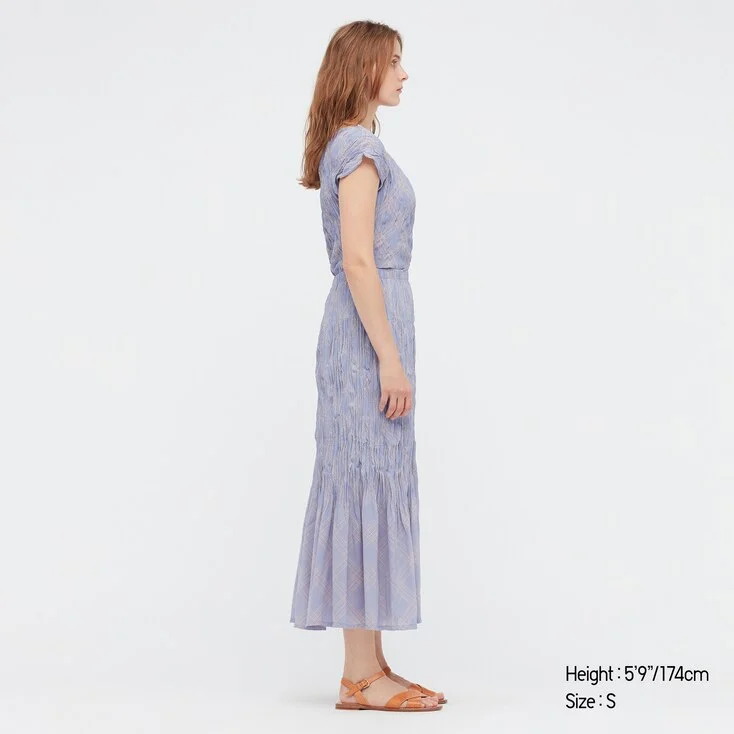 Ines de la Fressange Uniqlo Chiffon for Long Skirt + Twist-Pleated