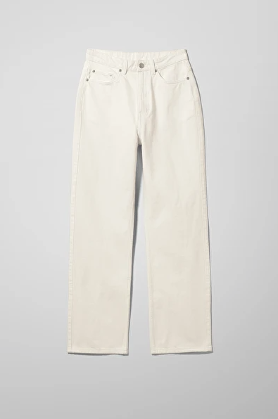 weekday arrow low straight jeans bleach blue