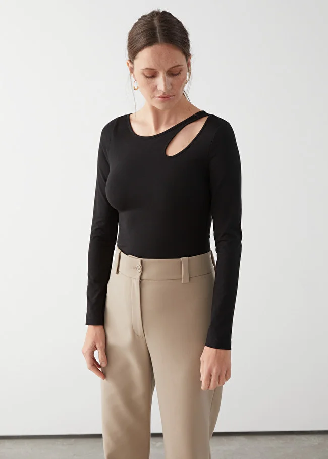 amp; Other Stories + Long Sleeve Cut-Out Bodysuit