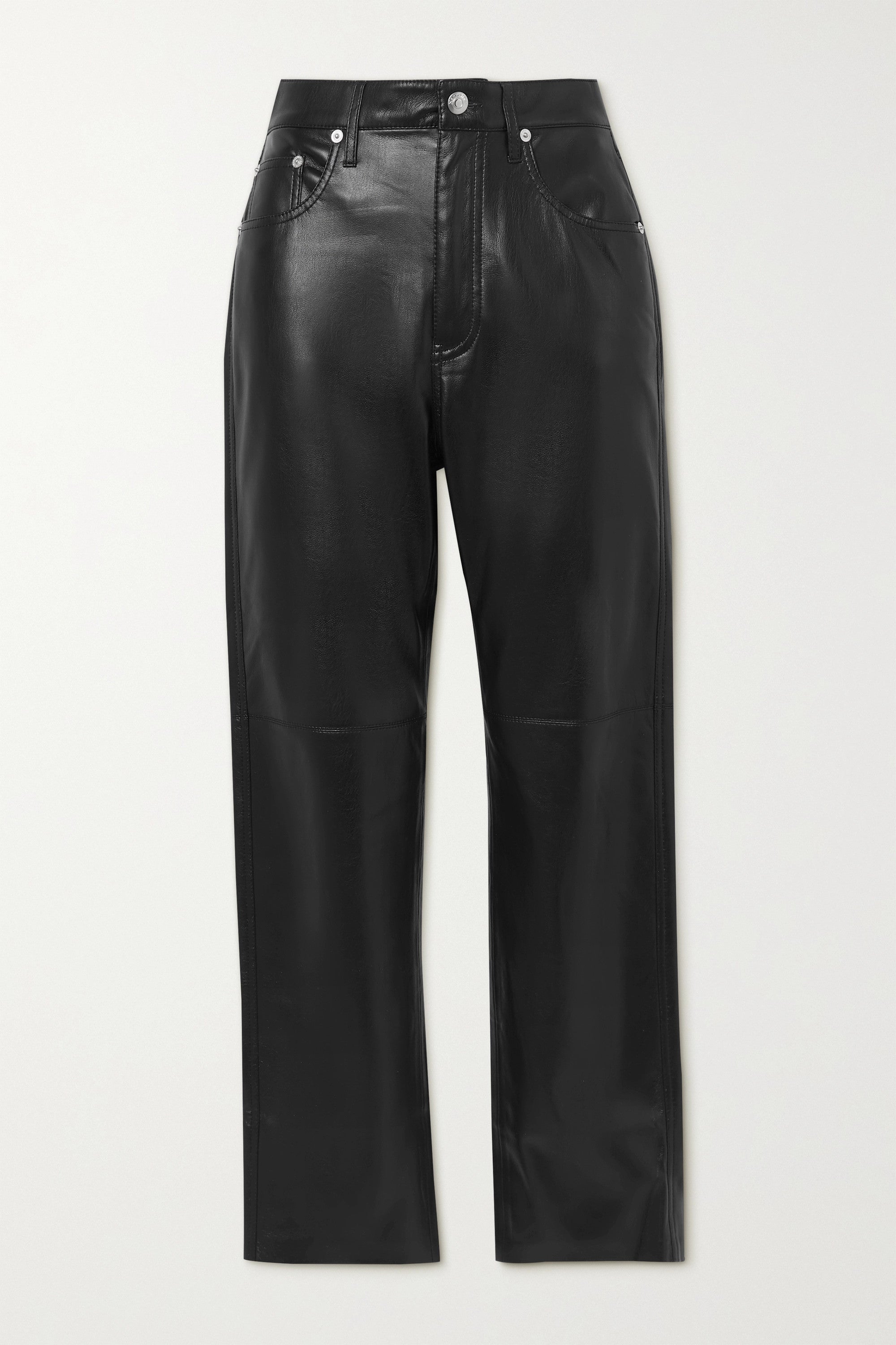 Nanushka + Vinni Cropped Vegan Leather Pants