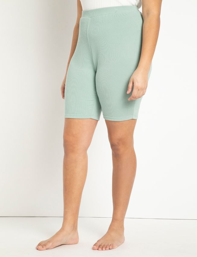 Eloquii + Ribbed Bike Shorts