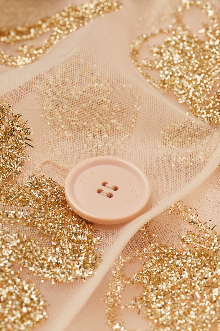 H&M x Simone Rocha + Coming Soon: Tinsel-Patterned Tulle Coat