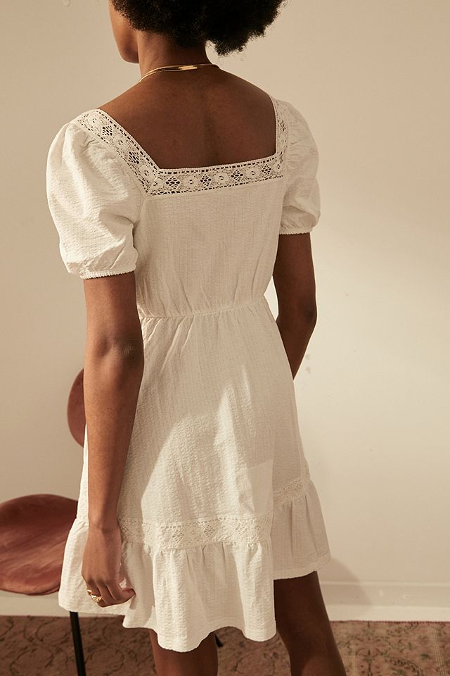 Urban Outfitters Lace Trim Prairie Mini Dress