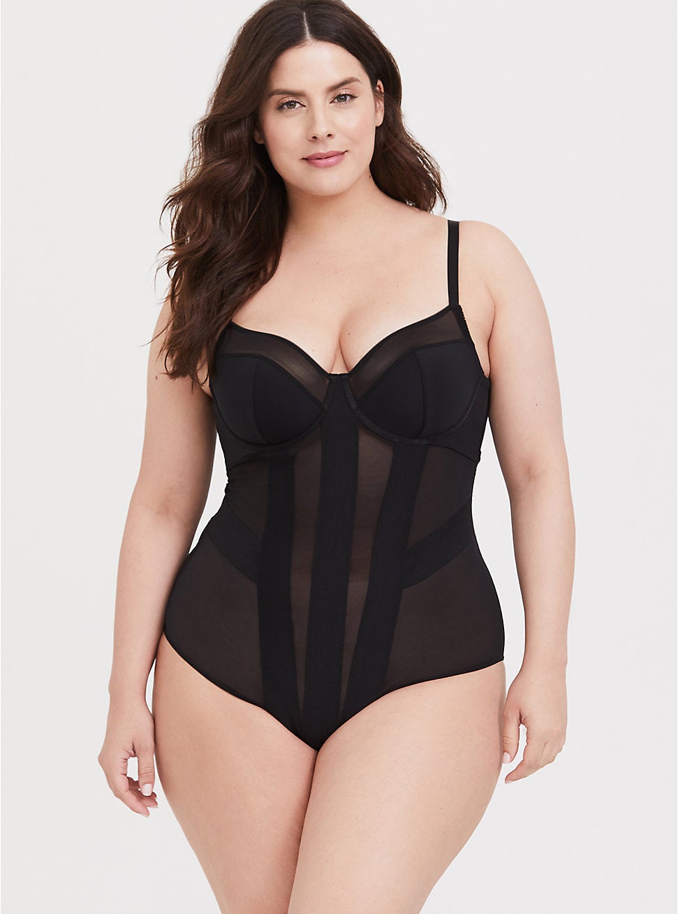 Torrid + Black Mesh Strappy Bodysuit