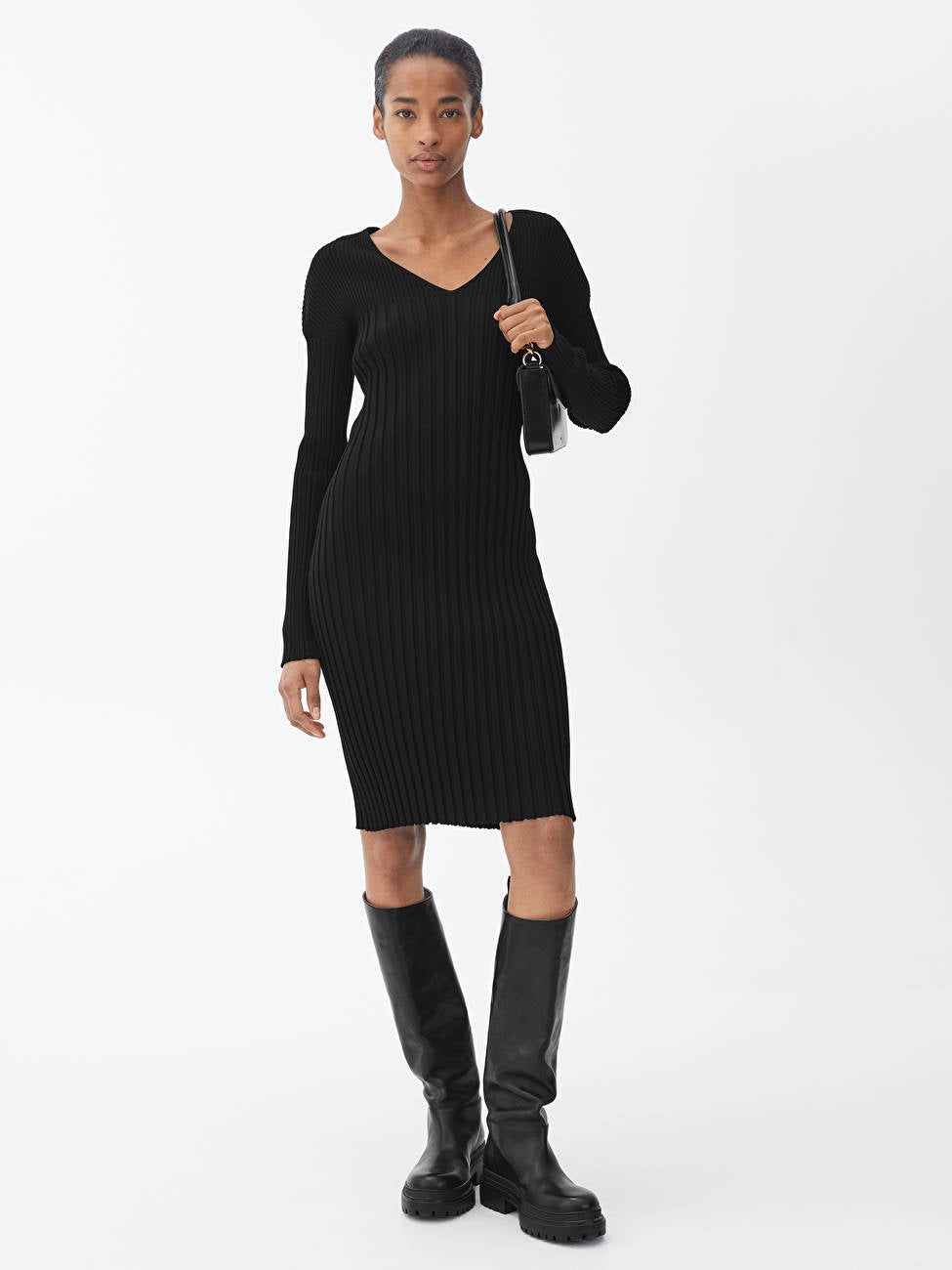 ribbed knit dress