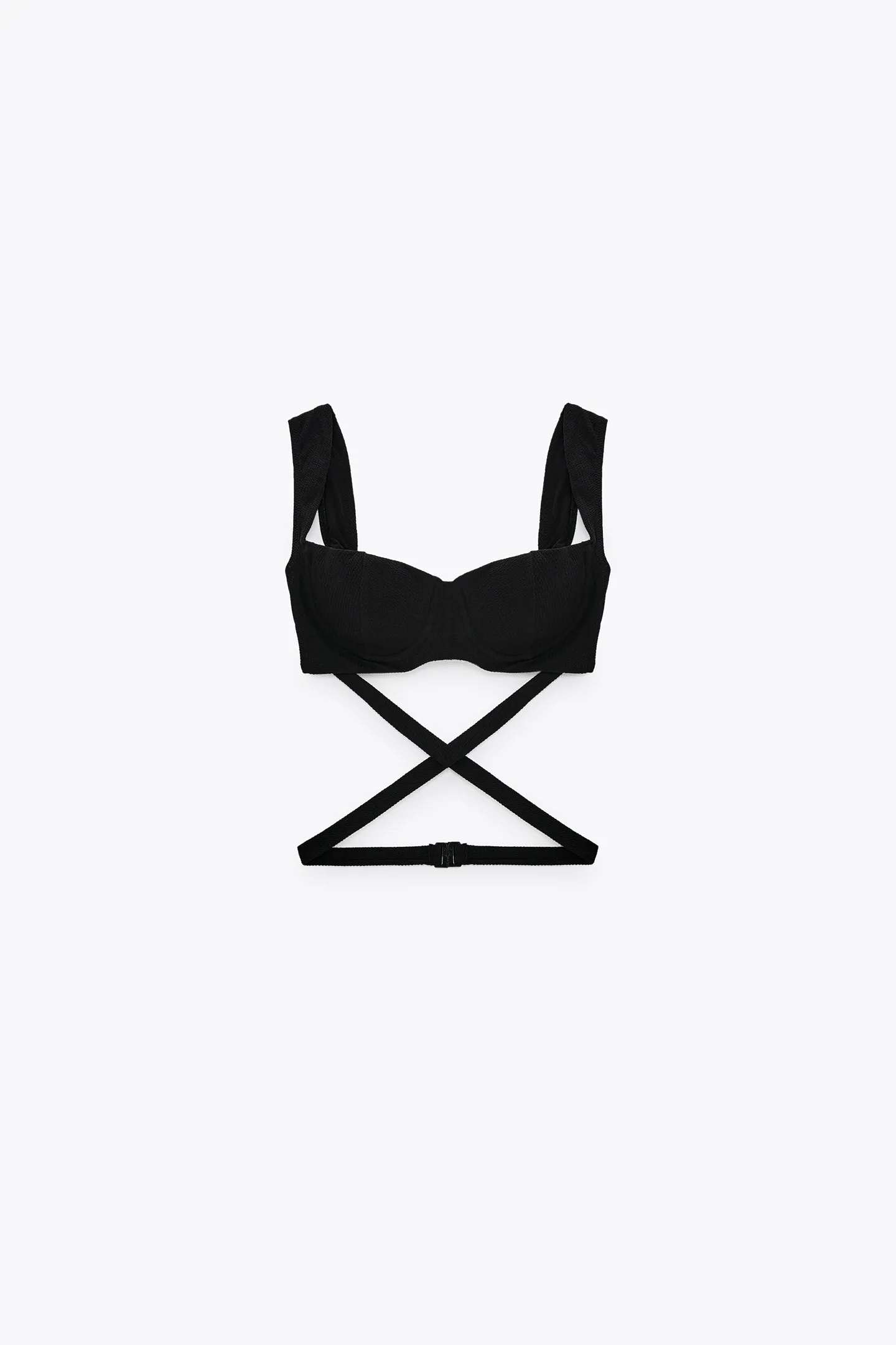 Zara textured bikini top Clearance