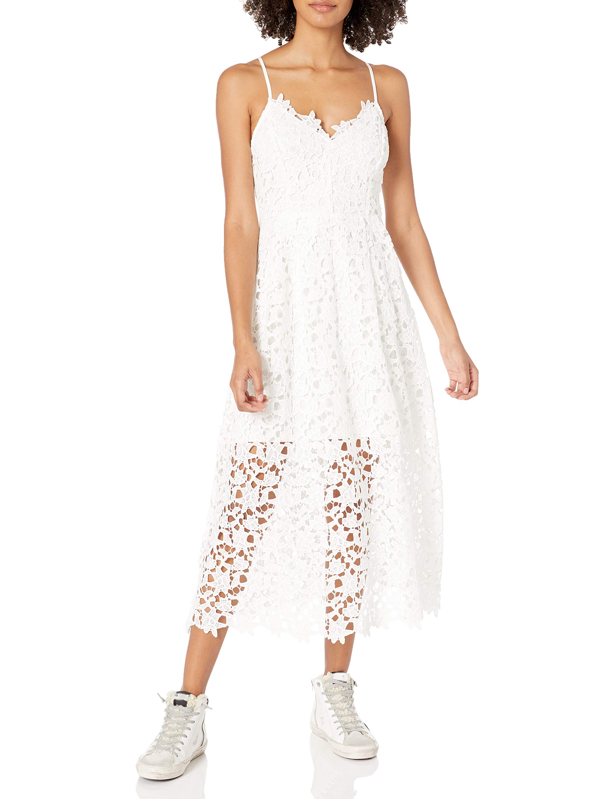 ASTR The Label + Lace Midi Dress