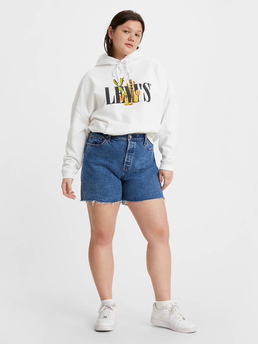 plus white shorts