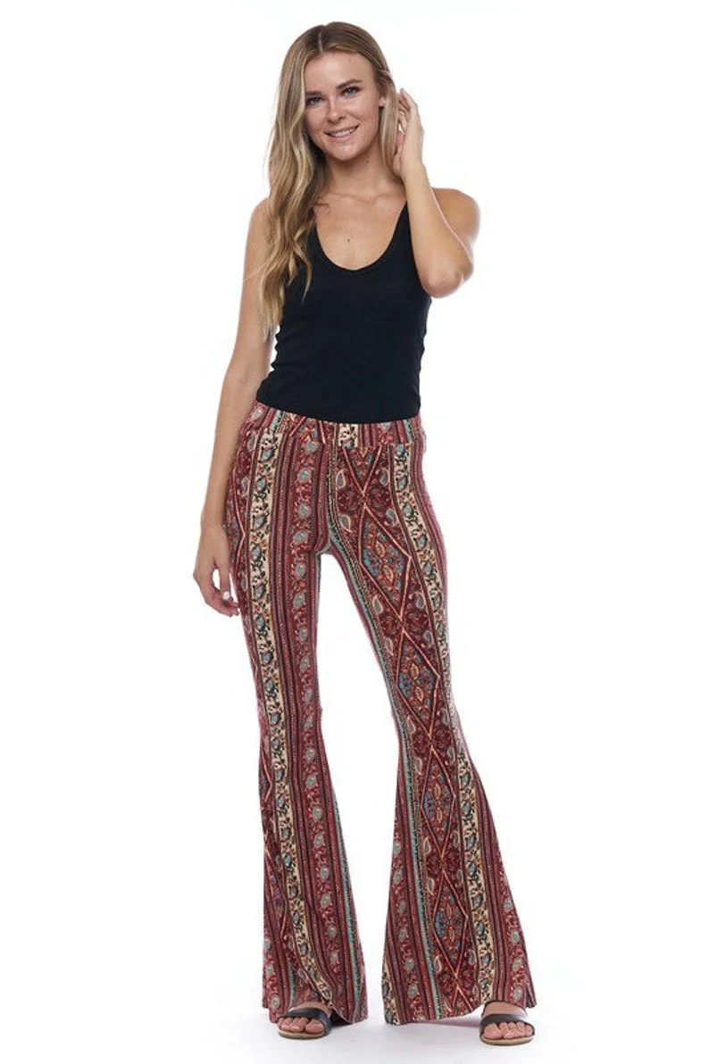 VntageStyle + 70’s Paisley Knit Bell Bottom Pants