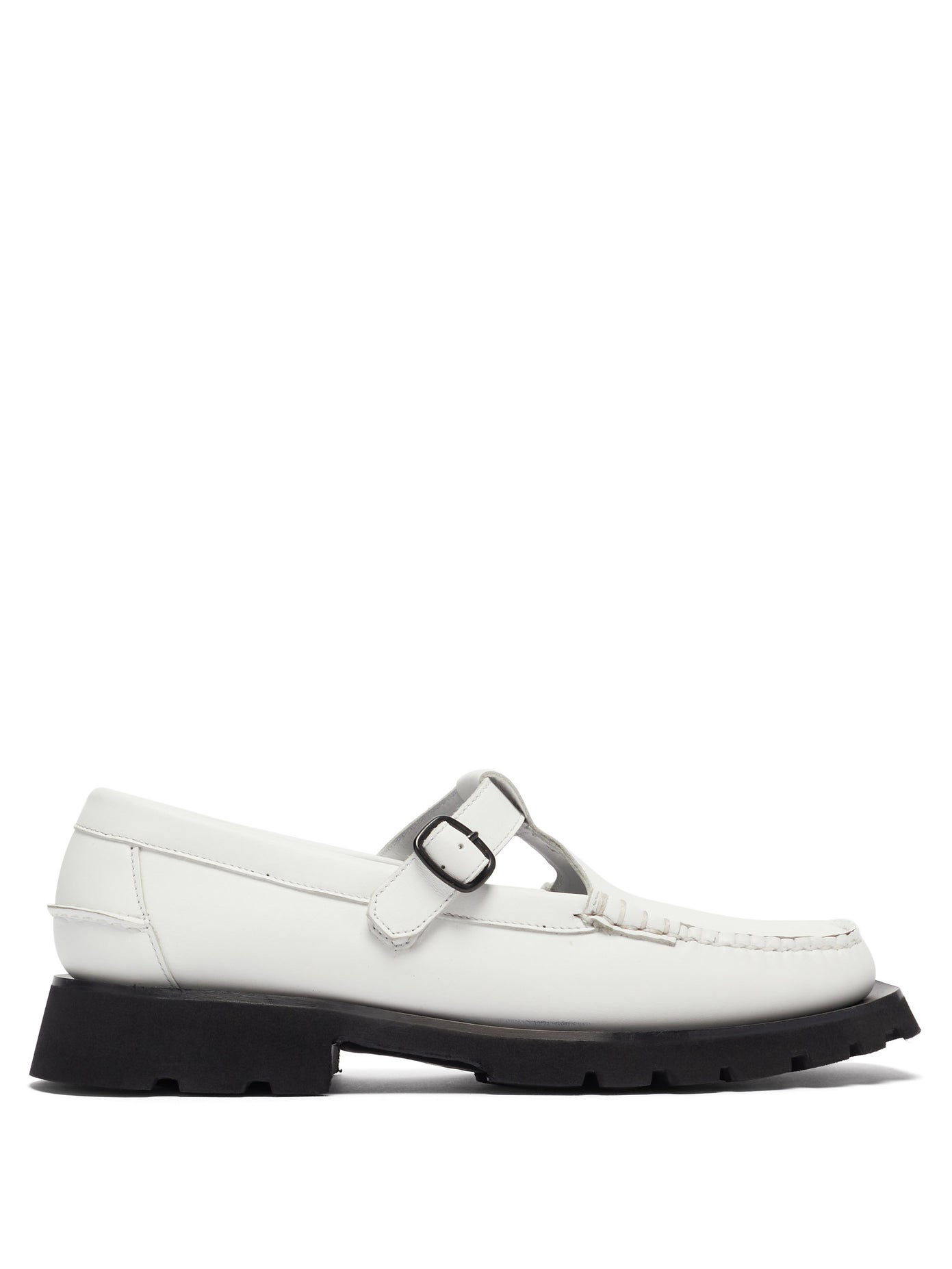 HEREU + Alber treadsole Tbar leather loafers