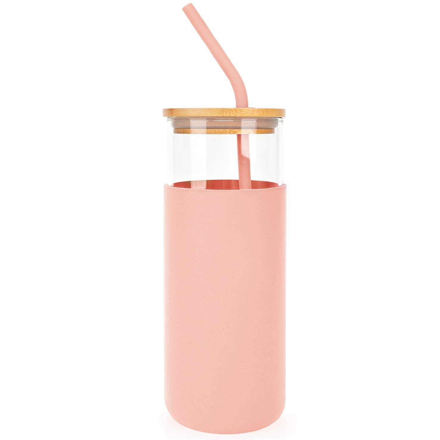 Glass Cup with Bamboo Lid & Straw – Refillism